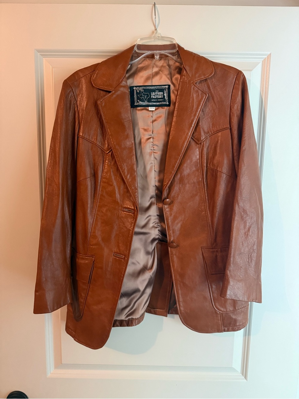 Vintage Leather Blazer Jacket